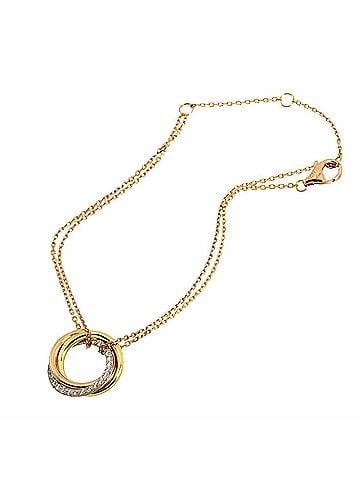 Cartier Cartier Trinity Diamond Bracelet, 18cm, 18K Yellow Gold, White Pink Gold 750, Three-Gold, Three-Color Bracelet (view 1)