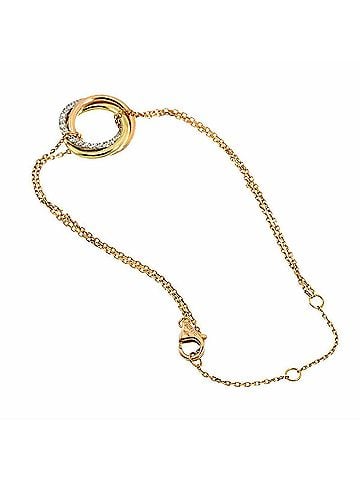 Cartier Cartier Trinity Diamond Bracelet, 18cm, 18K Yellow Gold, White Pink Gold 750, Three-Gold, Three-Color Bracelet (view 2)