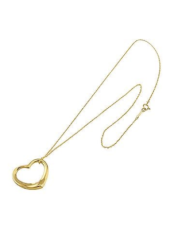 Tiffany & Co. Tiffany &amp; Co. Heart Necklace, 22mm wide, 40cm length, 18K Yellow Gold (750) Open Necklace (view 1)