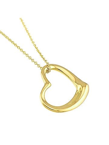 Tiffany & Co. Tiffany &amp; Co. Heart Necklace, 22mm wide, 40cm length, 18K Yellow Gold (750) Open Necklace (view 2)