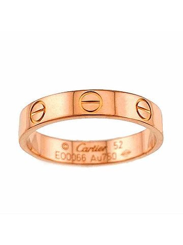 Cartier Cartier Mini Love Ring #52, 18K PG Pink Gold 750. (view 1)