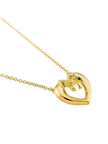Tiffany & Co. Tiffany &amp; Co. Heart Ribbon Necklace, 41cm, 18K Yellow Gold (750) (view 2)