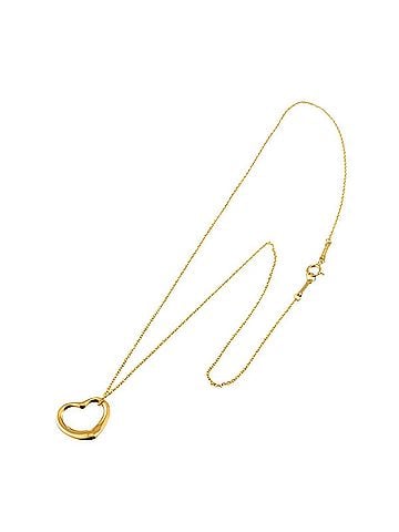 Tiffany & Co. Tiffany &amp; Co. Heart Necklace, 15.5mm wide, 40cm length, 18K YG Yellow Gold 750 Open Necklace (view 1)