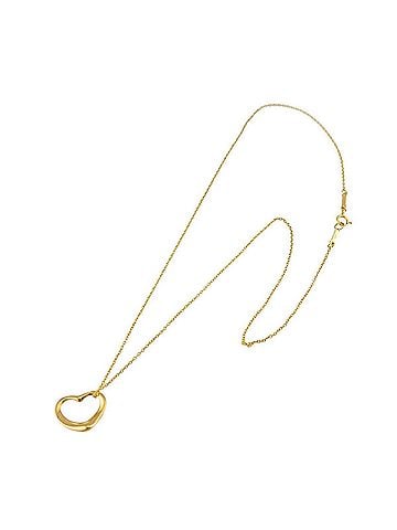 Tiffany & Co. Tiffany &amp; Co. Heart Necklace, 15mm wide, 40cm length, 18K Yellow Gold (750) Open Necklace (view 1)