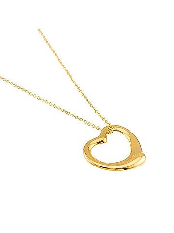 Tiffany & Co. Tiffany &amp; Co. Heart Necklace, 22mm wide, 40cm length, 18K Yellow Gold (750) Open Necklace (view 2)