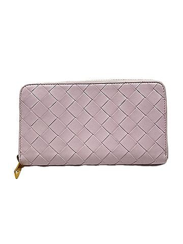 Bottega Veneta BOTTEGA VENETA Intrecciato Zip-Around Wallet 608053 Long Pink Calf Leather Women's (view 1)