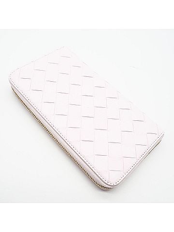 Bottega Veneta BOTTEGA VENETA Intrecciato Zip-Around Wallet 608053 Long Pink Calf Leather Women's (view 2)