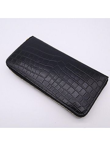 Yves Saint Laurent YVES SAINT LAURENT Embossed Leather Zip-Around Wallet Tiny Cassandra 630201 Long Black Calf Men's (view 2)