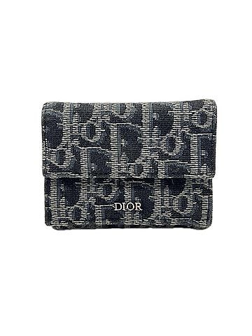 Christian Dior Christian Dior Oblique Canvas Compact Tri-fold Wallet, Black Multicolor Leather, Men's (view 1)