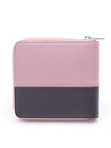 Céline CELINE Calf Leather Small Zip Multifunction Bi-fold Wallet 105023AFF (Pink/Black) - Women's (view 2)