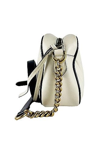 Gucci Gucci GG Marmont Shoulder Bag, Leather, Ivory/Navy, Women's, 447632 z10847 (view 2)
