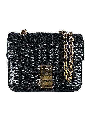 Céline Celine CELINE Shoulder Bag C Logo Sequin Black Women's z10839 (view 1)