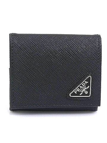 Prada Prada PRADA Wallet/Coin Purse Leather Black Men's/Women's 56808k (view 1)