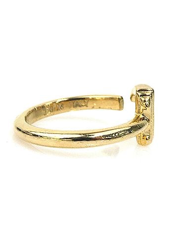 Louis Vuitton Louis Vuitton LOUIS VUITTON Ring - LV&amp;ME Initial J Ring, Metal, Gold, Women's, 56809a (view 2)