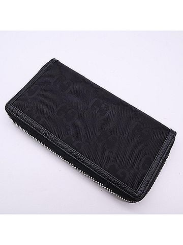 Gucci GUCCI GG Nylon Off the Grid Zip-Around Wallet 625576 Long Black Gold Canvas Leather Men's (view 2)