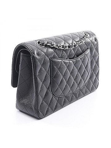 Chanel Chanel Matelassé Double Flap Shoulder Bag/Handbag, Caviar Leather (Grained Calfskin), Women's, Black, A01112 (view 2)
