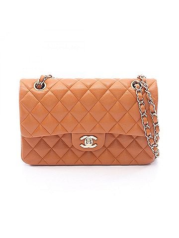 Chanel Chanel Matelassé Double Flap Shoulder Bag/Handbag, Caviar Leather (Grained Calfskin), Women's, Brown, A01113 (view 1)