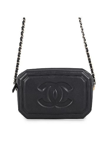 Chanel Chanel chain shoulder bag, octagon design, Coco mark, lambskin, black, handbag, CHANEL (view 1)