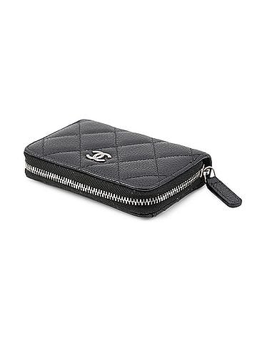 Chanel Chanel Wallet/Coin Case Matelassé Coco Mark Caviar Skin AP0216 CHANEL Wallet Black Coin Purse WALLET (view 2)