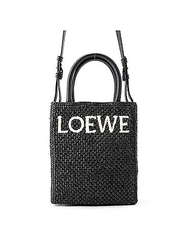 Loewe Loewe Standard A5 Tote Handbag, Raffia Leather, A563S30X09, LOEWE 2-way Shoulder Bag, Black, Handbag (view 1)