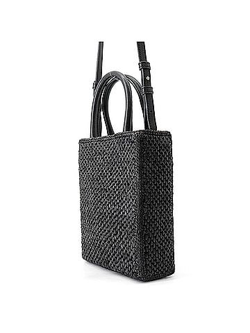 Loewe Loewe Standard A5 Tote Handbag, Raffia Leather, A563S30X09, LOEWE 2-way Shoulder Bag, Black, Handbag (view 2)