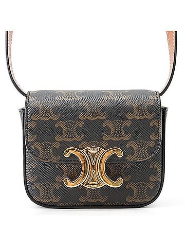 Céline Celine Triomphe Mini Claude Leather Shoulder Bag 10I512 CELINE Handbag (view 1)