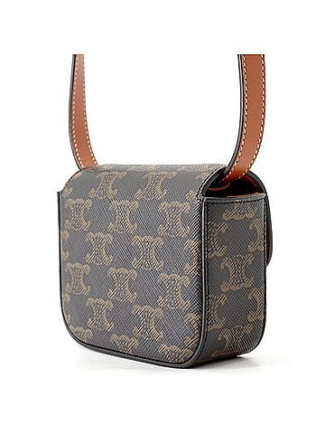 Céline Celine Triomphe Mini Claude Leather Shoulder Bag 10I512 CELINE Handbag (view 2)
