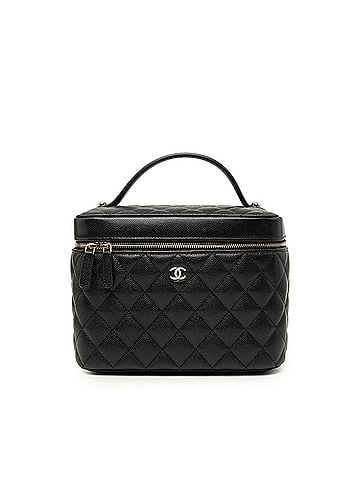 Chanel Medium CC Quilted Caviar Vanity Case (view 1)