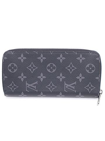 Louis Vuitton LOUIS VUITTON Monogram Eclipse Zippy Wallet Vertical M62295 Long Black Gray Leather Men's (view 2)