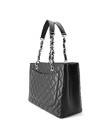Chanel Chanel Chain Tote Bag, Coco Mark, Matelassé GST, Caviar Skin, A50995, CHANEL Shoulder Black, Handbag, Women's, (view 2)