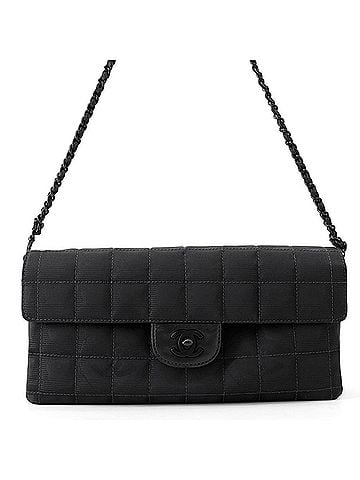 Chanel Chanel Chain Shoulder Bag, New Travel Line, Coco Mark, Nylon, A15316, CHANEL, Black, Handbag, CHANEL (view 1)