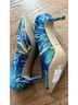 Neiman Marcus Floral Multi Color Heels Size 7 1/2 - photo 3