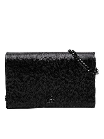 Gucci GG Marmont Calfskin Monochrome Wallet On Chain (view 1)
