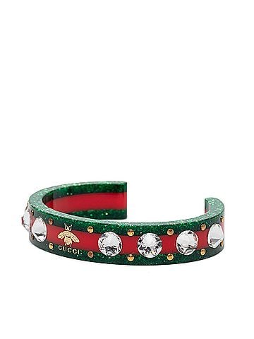 Gucci Resin and Strass Web Bee Cuff Bracelet (view 2)