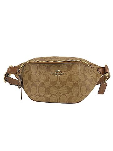 Coach Coach Body Bag Signature F48740 Leather Brown Gold Hardware Women's COACH (view 2)
