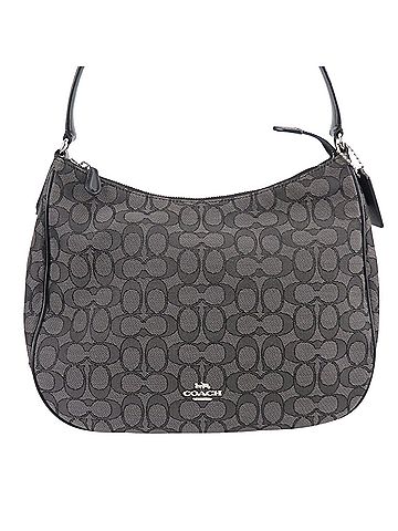 Coach Coach Shoulder Bag F29959 Signature Canvas Leather Grey Black One Women's COACH (view 2)