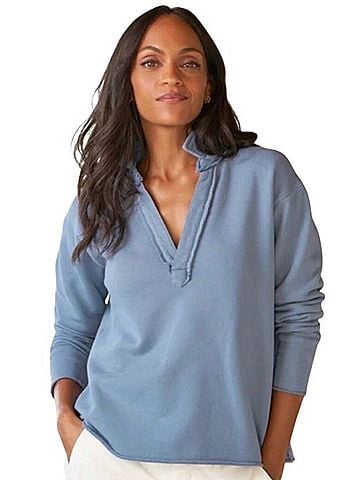 Frank & Eileen Patrick Popover Henley Sweatshirt (view 1)