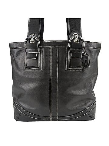 Coach Coach Tote Bag F11098 Leather Black Silver Hardware Shoulder for Women COACH (view 1)
