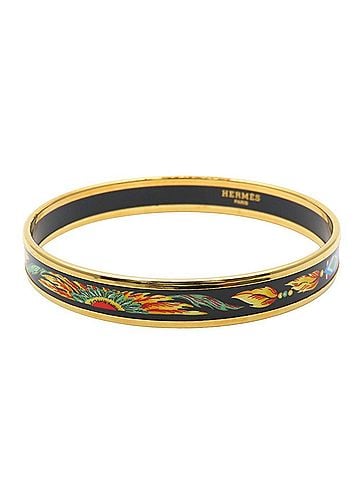 Hermès Hermes Bracelet Email PM Enamel Metal Multicolor Black Gold Hardware Cloisonné Women's HERMES (view 2)