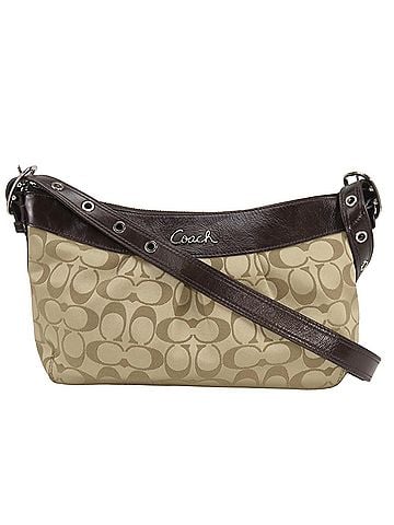 Coach Coach Signature Shoulder Bag F15511 Canvas Patent Leather Beige Brown Crossbody Women's COACH (view 1)
