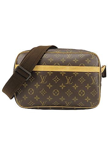 Louis Vuitton Louis Vuitton Reporter PM Shoulder Bag M45254 Monogram Natural Leather Brown Crossbody for Women LOUIS VUITTON (view 1)