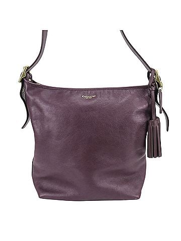 Coach Coach Shoulder Bag 19889 Leather Dark Purple Gold Hardware 2-Way Crossbody with Fringe Women's COACH (view 2)