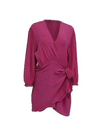 IRO Iro Robe Mini Dress in Pink Silk (view 1)