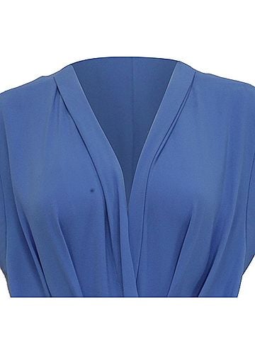 IRO Iro Wrap Effect Mini Dress in Blue Triacetate (view 2)