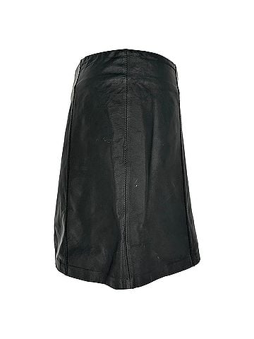 Alexander Wang Alexander Wang T. Mini A-Line Skirt in Black Lamb Leather (view 2)