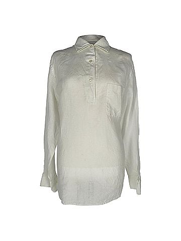 Loro Piana Loro Piana Button Up Shirt in White Linen (view 1)