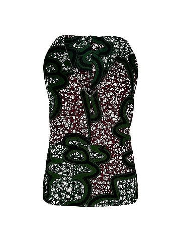 MARNI Marni Abstract Design Halter Top in Multicolor Polyester (view 1)
