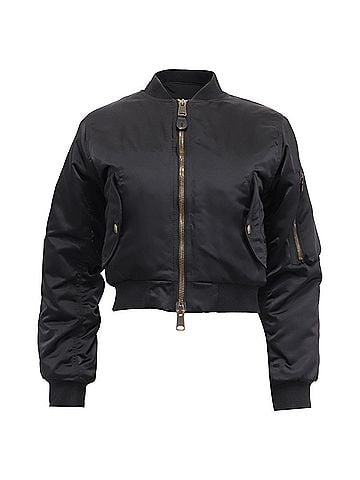 Balenciaga Balenciaga Shrunk Bomber Jacket in Black Polyamide (view 1)