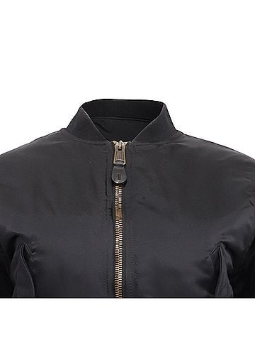 Balenciaga Balenciaga Shrunk Bomber Jacket in Black Polyamide (view 2)