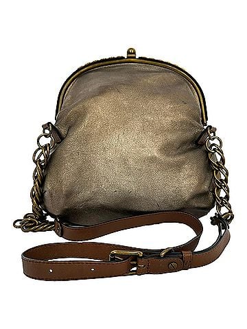MARNI Marni Vintage Evening Clutch Bag in Metallic Gold Leather (view 1)